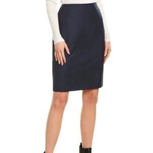 Hugo Boss Pinstripe Vikena Pencil Skirt in Midnight Fantasy NWT